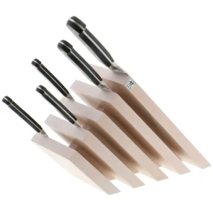 ZWILLING Empty Knife Blocks*Beechwood, Beechwood, Slanted Italian Magnetic Block -Stained White