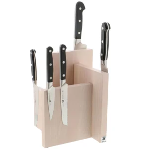 ZWILLING Empty Knife Blocks*Beechwood, Beechwood, Square Italian Magnetic Block - White