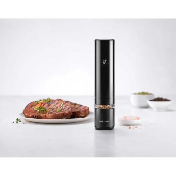 ZWILLING Salt & Pepper Grinder*Electric Salt/Pepper Mill, Black Matte