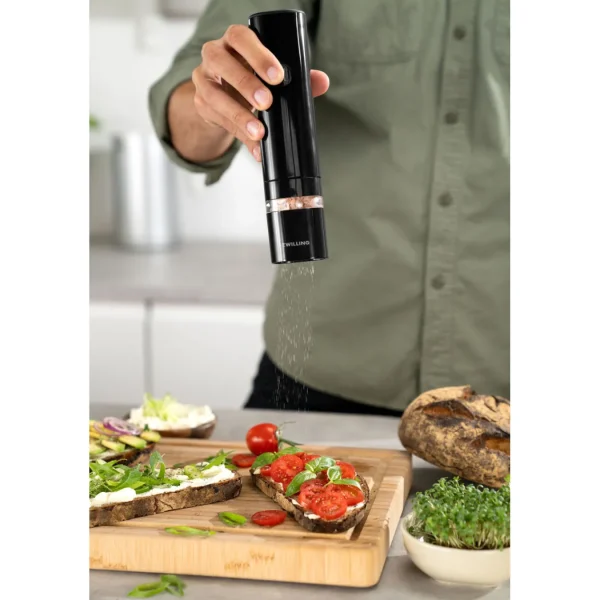 ZWILLING Salt & Pepper Grinder*Electric Salt/Pepper Mill, Black Matte