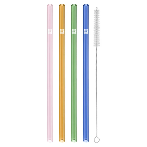 ZWILLING Straws*Glass Straw - Colored - Straight Set Mixed Colors