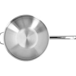 DEMEYERE Woks*12.5-Inch, 18/10 Stainless Steel, Flat Bottom Wok With Helper Handle, Silver