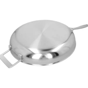 DEMEYERE Skillets*12.5-Inch, 18/10 Stainless Steel, Fry Pan With Helper Handle Silver