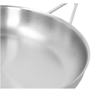 DEMEYERE Skillets*12.5-Inch, 18/10 Stainless Steel, Fry Pan With Helper Handle Silver