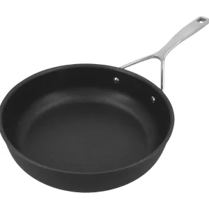 DEMEYERE Skillets*9.5-Inch, Aluminum, Non-Stick, Deep Fry Pan   Silver-Black