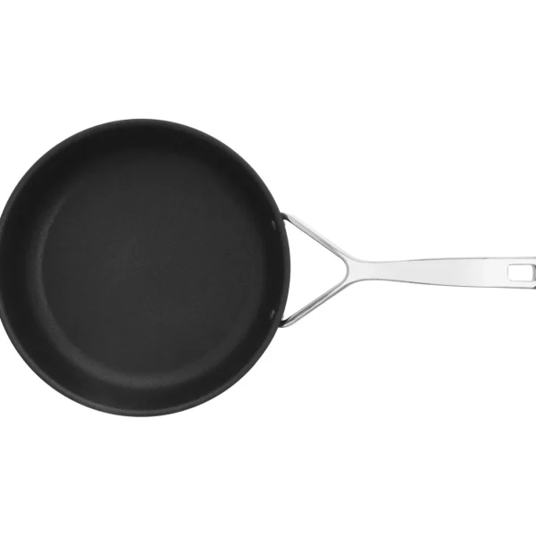 DEMEYERE Skillets*9.5-Inch, Aluminum, Non-Stick, Deep Fry Pan   Silver-Black