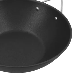 DEMEYERE Woks*12-Inch, Aluminum, Nonstick Perfect Pan, Silver-Black