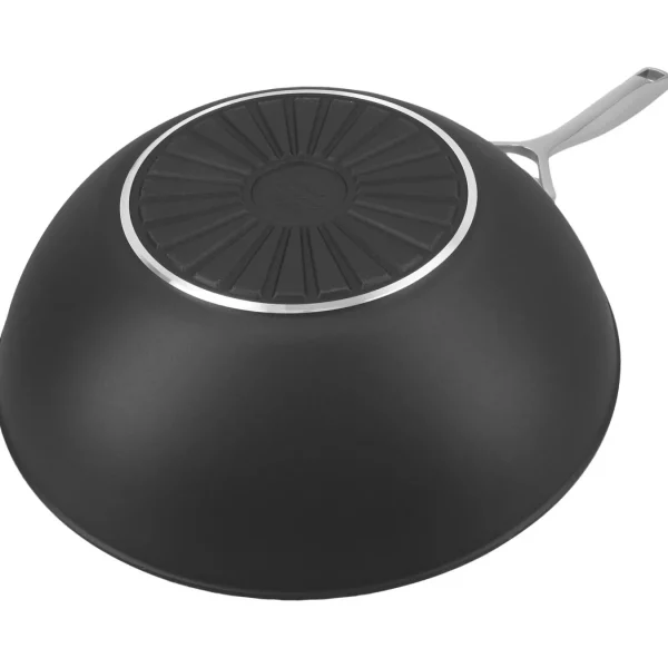 DEMEYERE Woks*12-Inch, Aluminum, Nonstick Perfect Pan, Silver-Black