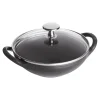 STAUB Woks*6.5-Inch, Baby Wok, Black Matte