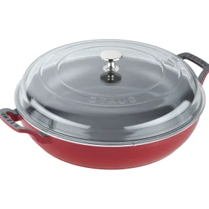 STAUB Braisers*12-Inch, Braiser With Glass Lid, Cherry