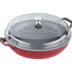 STAUB Braisers*12-Inch, Braiser With Glass Lid, Cherry