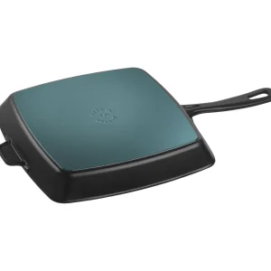 STAUB Grill Pans*12-Inch, Cast Iron, Square, Grill Pan, Black Matte