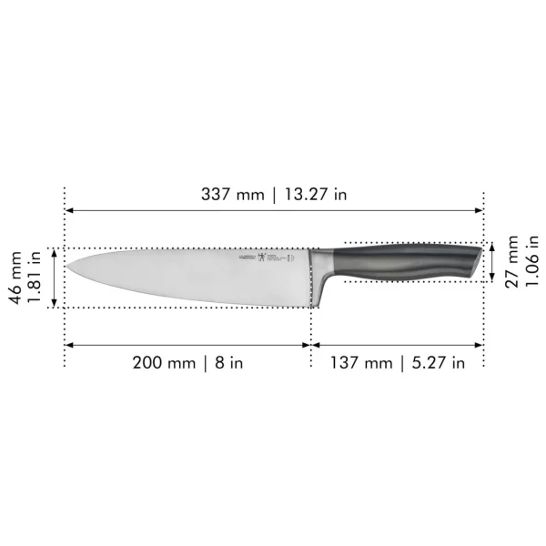 HENCKELS Chef'S Knives*8-Inch, Chef'S Knife Graphite Grey