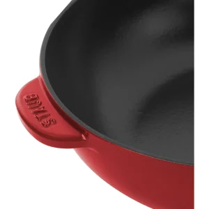 STAUB Skillets*10-Inch, Daily Pan With Glass Lid, Cherry