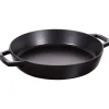 STAUB Specialty Cookware*13-Inch, Double Handle Fry Pan, Black Matte