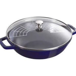 STAUB Woks*12-Inch, Perfect Pan, Dark Blue