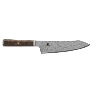 MIYABI Santoku Knives*7-Inch Rocking Santoku, Fine Edge Brown