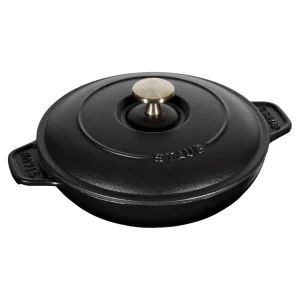 STAUB Baking Dishes*8-Inch, Round, Covered Baking Dish With Lid, Black Matte