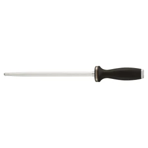 ZWILLING Knife Sharpeners*10-Inch, Sharpening Steel With Stainless Steel End Cap Black Matte