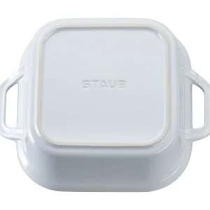 STAUB Baking Dishes*9-Inch, Square, Covered Baking Dish, White