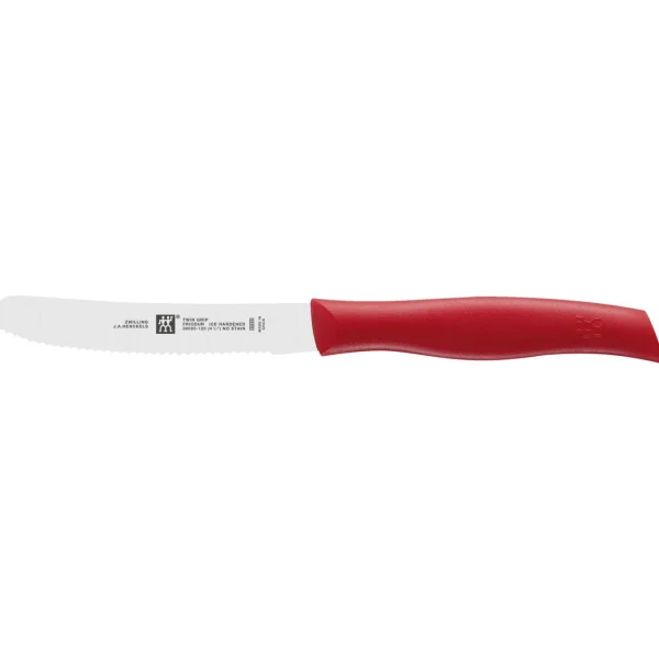 ZWILLING Utility Knives*4.5-Inch Utility Knife , Serrated Edge Red