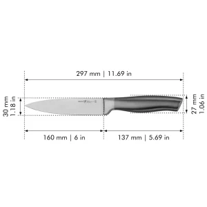 HENCKELS Utility Knives*6-Inch Utility Knife, Fine Edge Graphite Grey