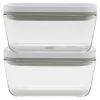 ZWILLING Vacuum Seal Containers*Medium / 2-Pc Medium Vacuum Container, Glass, Grey