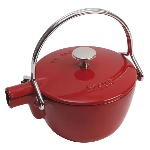 STAUB Tea Kettles*42.5 Oz, Round, Tea Kettle, Cherry