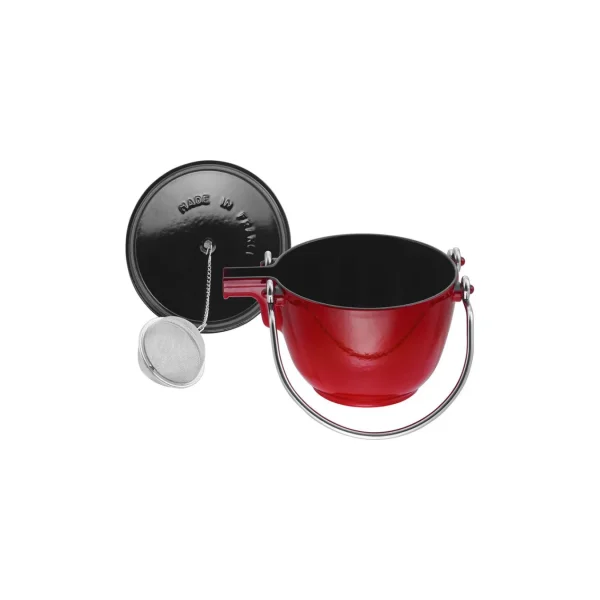 STAUB Tea Kettles*42.5 Oz, Round, Tea Kettle, Cherry