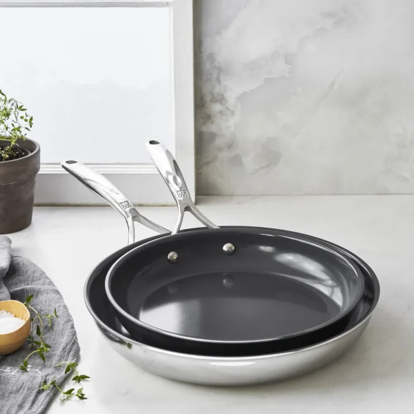 ZWILLING Cookware Sets*2-Pc, 18/10 Stainless Steel, Non-Stick, Frying Pan Set Silver