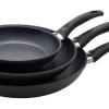 Ballarini Cookware Sets*3-Pc, Aluminum, Non-Stick, Frying Pan Set Black Matte