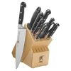 ZWILLING Knife Block Sets*10-Pc, Block Set Withrubberwood Block, Natural