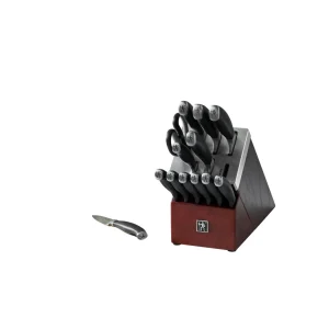 HENCKELS Self Sharpening Knife Sets*14-Pc, Knife Block Set, Brown