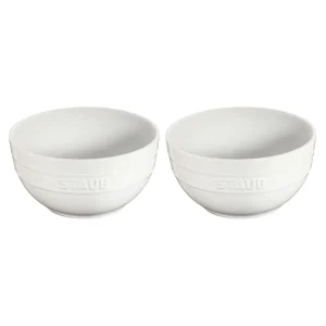 STAUB Cereal Bowls*2-Pc, Large Universal Bowl Set, White