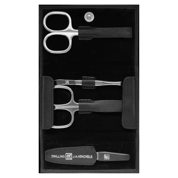 ZWILLING Manicure Sets*4-Pc, Leather Manicure Set, Black Matte