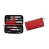 ZWILLING Manicure Sets*5-Pc, Leather Snap Fastener Case, Red