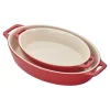 STAUB Baking Dishes*2-Pc, Oval, Baking Dish Set, Cherry