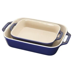 STAUB Baking Dishes*2-Pc, Rectangular Baking Dish Set, Dark Blue