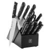 HENCKELS Self Sharpening Knife Sets*16-Pc, Self-Sharpening Knife Block Set , Black Matte