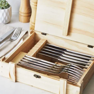 ZWILLING Flatware Sets*12-Pc, Steak Dinner Stainless Steel Steak Knife Set In Wood Presentation Box Silver