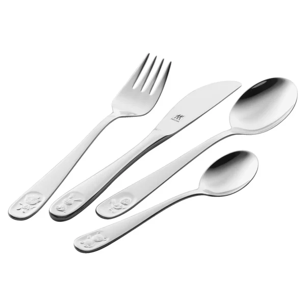 ZWILLING Kids Cutlery*4-Pc Twin Kids  Bino Flatware Set, 18/10 Stainless Steel Silver