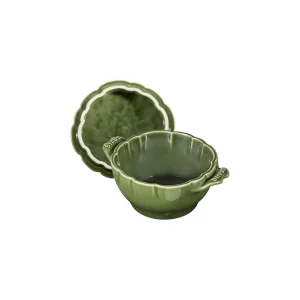 STAUB Specialty Cookware*0.475 Qt, Artichoke, Petite Cocotte, Basil