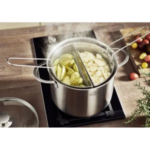 Ballarini Specialty Cookware*8.5 Qt Asparagus/ Pasta Pot, 18/10 Stainless Steel Silver