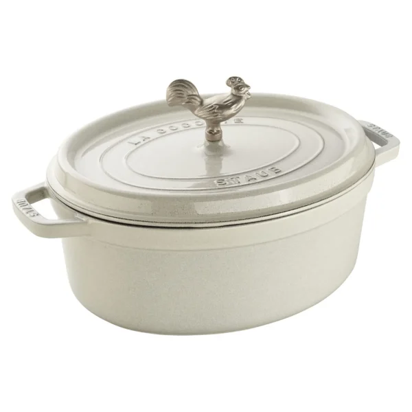 STAUB Dutch Ovens*5.75 Qt, Coq Au Vin Cocotte, White Truffle