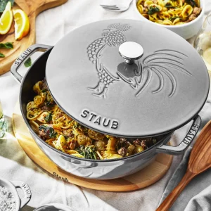 STAUB French Ovens*3.75 Qt, Essential French Oven Rooster Lid, Graphite Grey