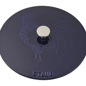 STAUB French Ovens*3.75 Qt, Essential French Oven Rooster Lid, Dark Blue