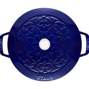 STAUB French Ovens*3.75 Qt, Essential French Oven Lilly Lid, Dark Blue