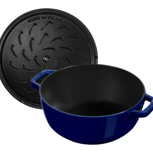 STAUB French Ovens*3.75 Qt, Essential French Oven Lilly Lid, Dark Blue