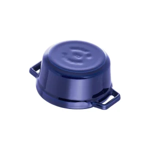 STAUB Dessert Bowls*0.275 Qt, Mini Round Cocotte, Dark Blue
