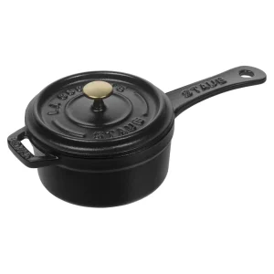 STAUB Saucepans*0.275 Qt Mini Saucepan - Black, Cast Iron Black Matte